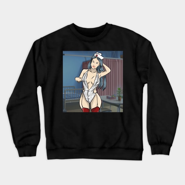 Night Shift Nurse Crewneck Sweatshirt by RandomAlice